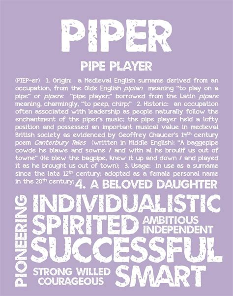 what is a piper|is piper a good name.